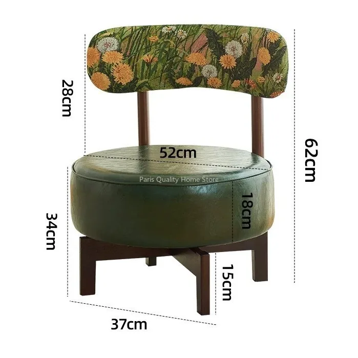 Home Solid Wood Sofa Chair Living Room Comfortable Rotating Seat Balcony Leisure Back Sitting Single Sofa Chair