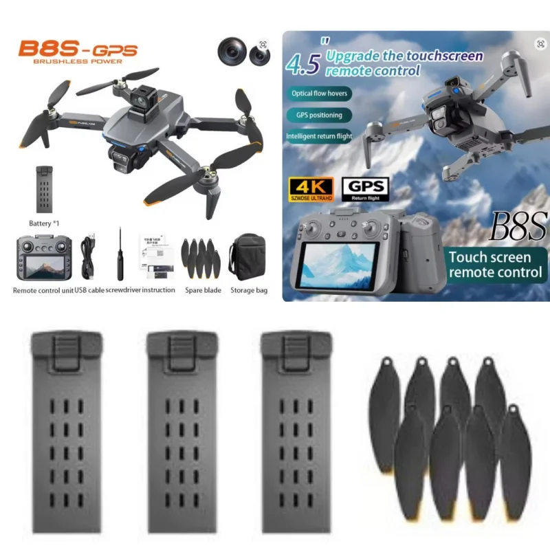 

B8S GPS Drone Blades 7.4V 3000MAH Battery For B8S Drone B8S GPS Drone Battery Blades B8S GPS Dron Battery Propeller Parts