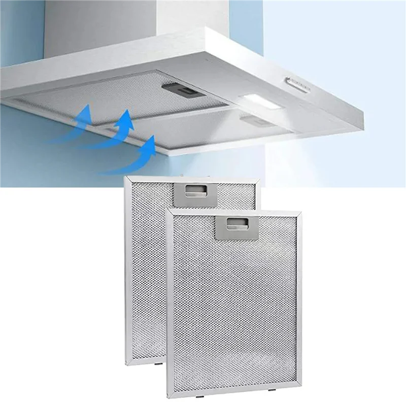 A95I-6PCS filtros de exaustor de malha de metal extrator filtro de ventilação 320x260mm cozinhas capôs filtro de óleo gama capô graxa
