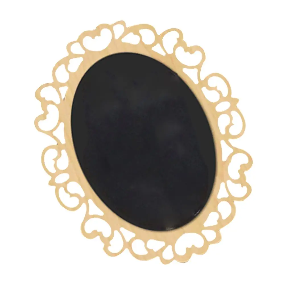 

Oval Shaped Message Board Mini Wooden Chalkboard Blackboard Round Family Hanging