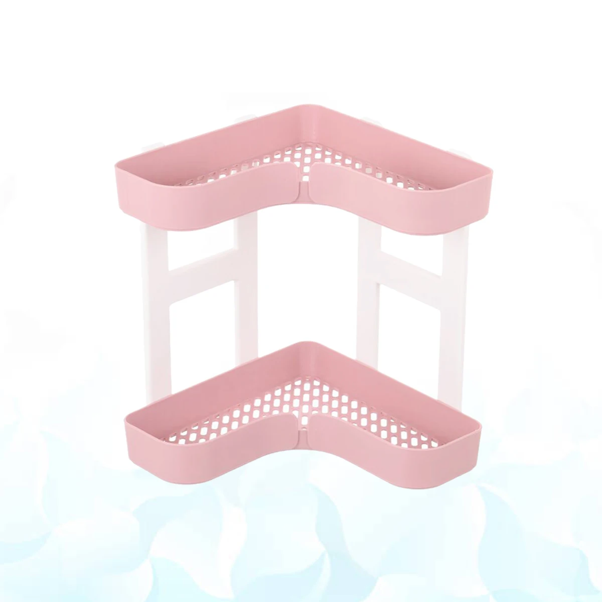 

Plastic Storage Rack Shelf Bathroom Corner Countertop Organizer Desktop Stand Easy Install Large Capacity Foldable