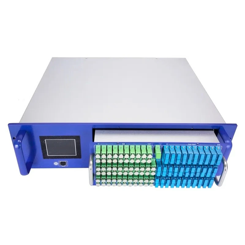 Fullwell 10G XGS-PON EYDFA EDFA 64 port 22 23dBM CATV FWAP-XGS-64X22 WDM SC/APC-SC/UPC dual AC power supply