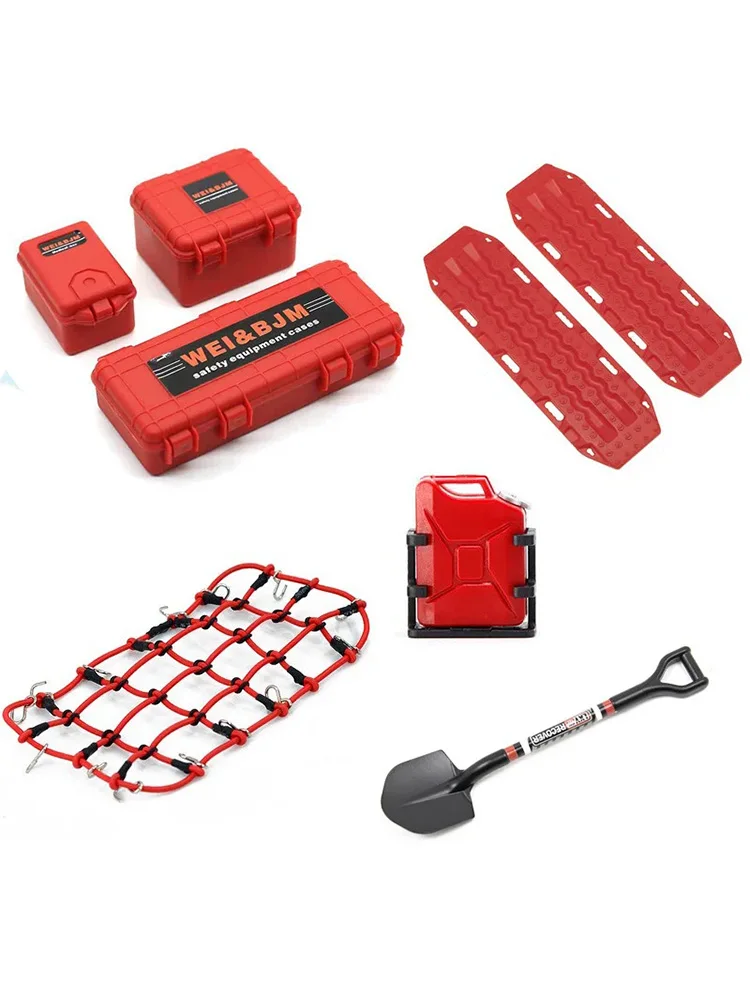 RC จําลองทรายบันไดกล่องเก็บกระเป๋าเดินทางสุทธิพลั่วการใช้ถังตกแต่งสําหรับ Axial SCX10 TRAXXAS TRX4 1/10 RC Crawler รถ