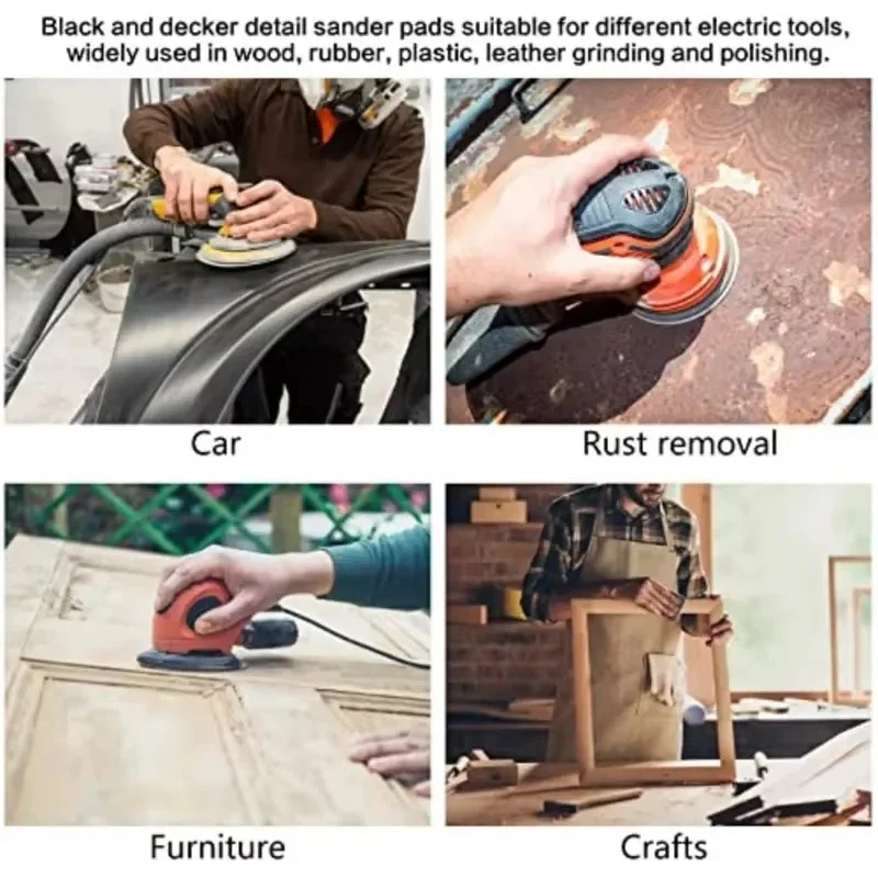 10/20/50PCS Triangular Sanding Disc 90mm 6 Hole Sander Hook & Loop Sandpaper Abrasive Tools For Sanding Grit