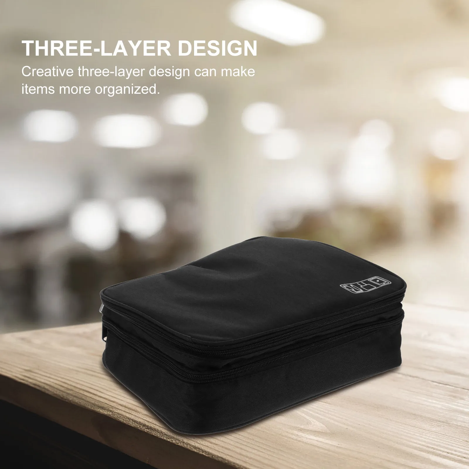 1Pcs Headphone Storage Bag Waterproof Multipurpose Electronics Accessories Bag Three-Layer Design for Travel Trip Business