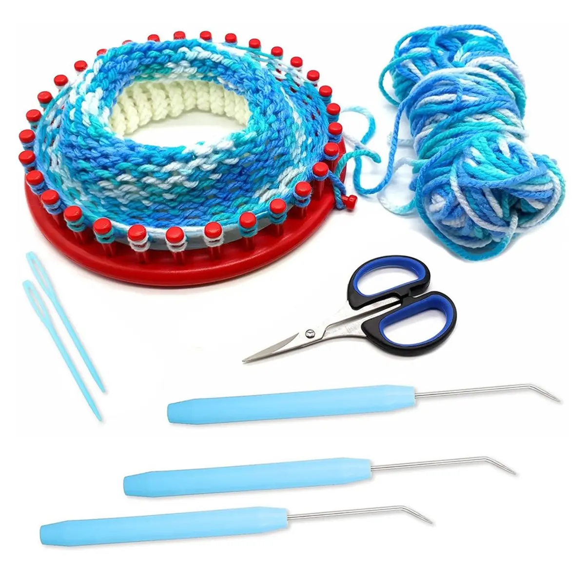 A24I 36Pcs Hook Set,Knitting Hook Crochet Needle Hook Plastic Sewing Needles for Knitting Looms Knitting Boards A