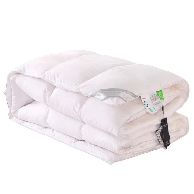 

Crystal velvet fabric goose down duvet 3-5KG bed quilt white king size comforter