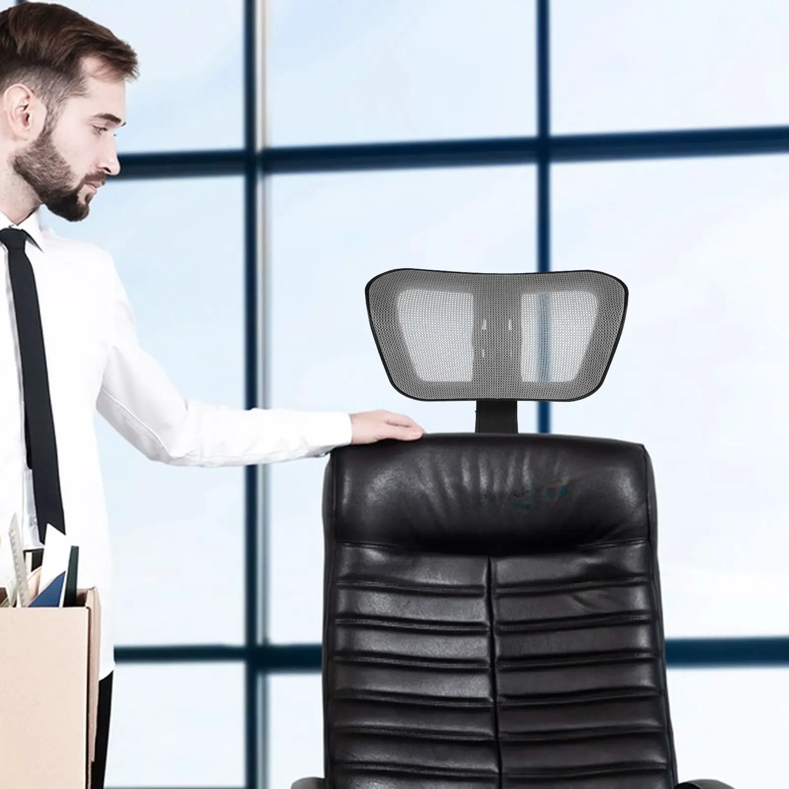 Computer Chair Headrest Ergonomic Attachment Neck Support Adjustable Height Plastic Simple Installation Office Furniture