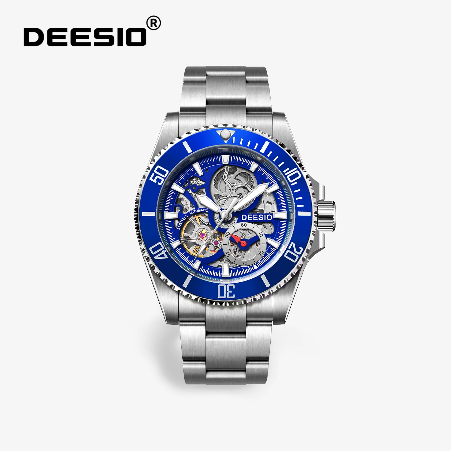 Deesio Neue männer Automatische Mechanische Uhr Saphirglas Edelstahl Gehäuse Wasserdicht Luxus Business Kleid Männer Geschenk