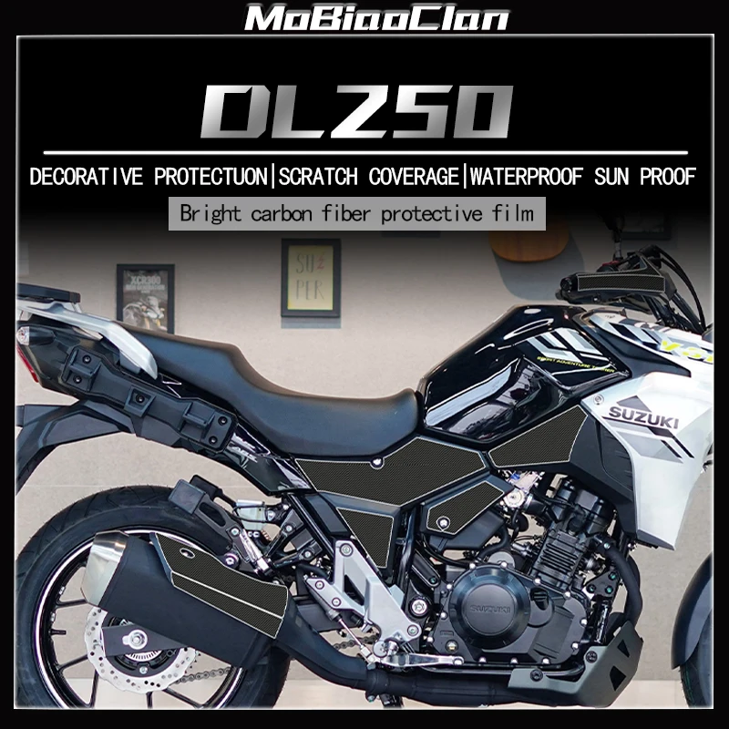 

For Suzuki DL250 Motorcycle 6D Carbon Fiber Full Kits Fairing Emblem Sticker Decal Body Decoration Sticker