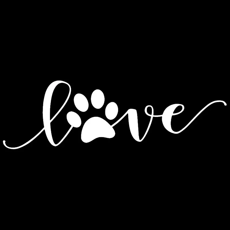 Love Dog Footprints Automobile motociclette frigo Laptop personalità decorazione adesivi frigo Laptop personalità PVCDecals