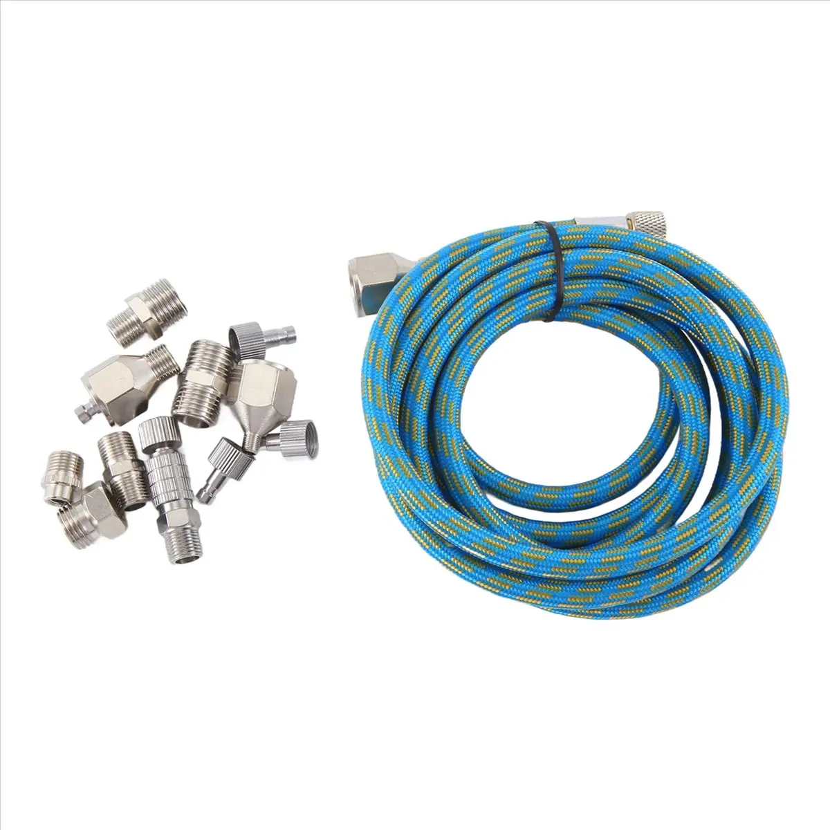(A03R) Airbrush Adapter Set, Quick Release Airbrush Adapter Kit, Nylon Braided Air Hose, for Air Compressor and Airbrush Hose