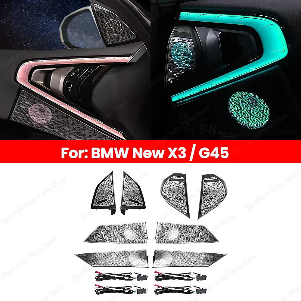11 Color-LED Speaker Cover Lamp for BMW New X3 G45 G48 2025 2026 Options Automotive Lighting Accessory