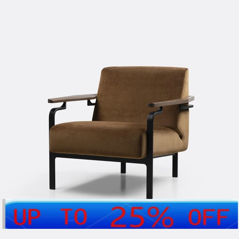 LTT light luxury single sofa chair wrought iron leisure B & B hotel reception sofa chair