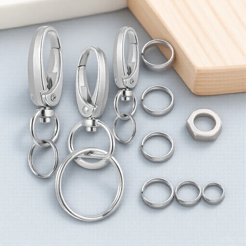 

1 set 1 Set Dog Tag Clips With Rings For Cat Dog Collars Necklaces Zinc Alloy Pet Id Name Tag Holder Quick Release Buckle Clip