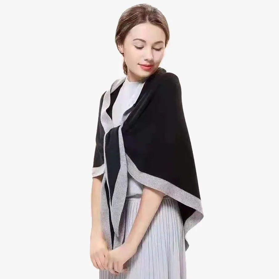 Delicate Comfort Cashmere Knit Triangular Scarf Shawl Big Autumn Winter Neckerchief Women Travel Cape Versatile Wraps Mantle