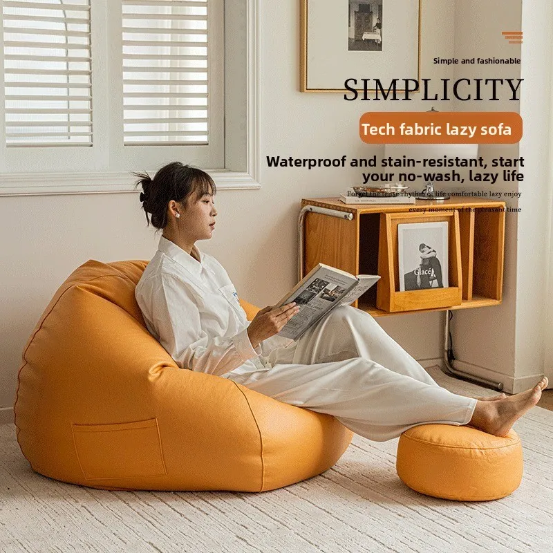 Tech Fabric Waterproof Lazy Sofa Bean Bag Tatami Chair, Bar Home Living Room Sofas Living Room Furniture for Indoor Lounge Rest