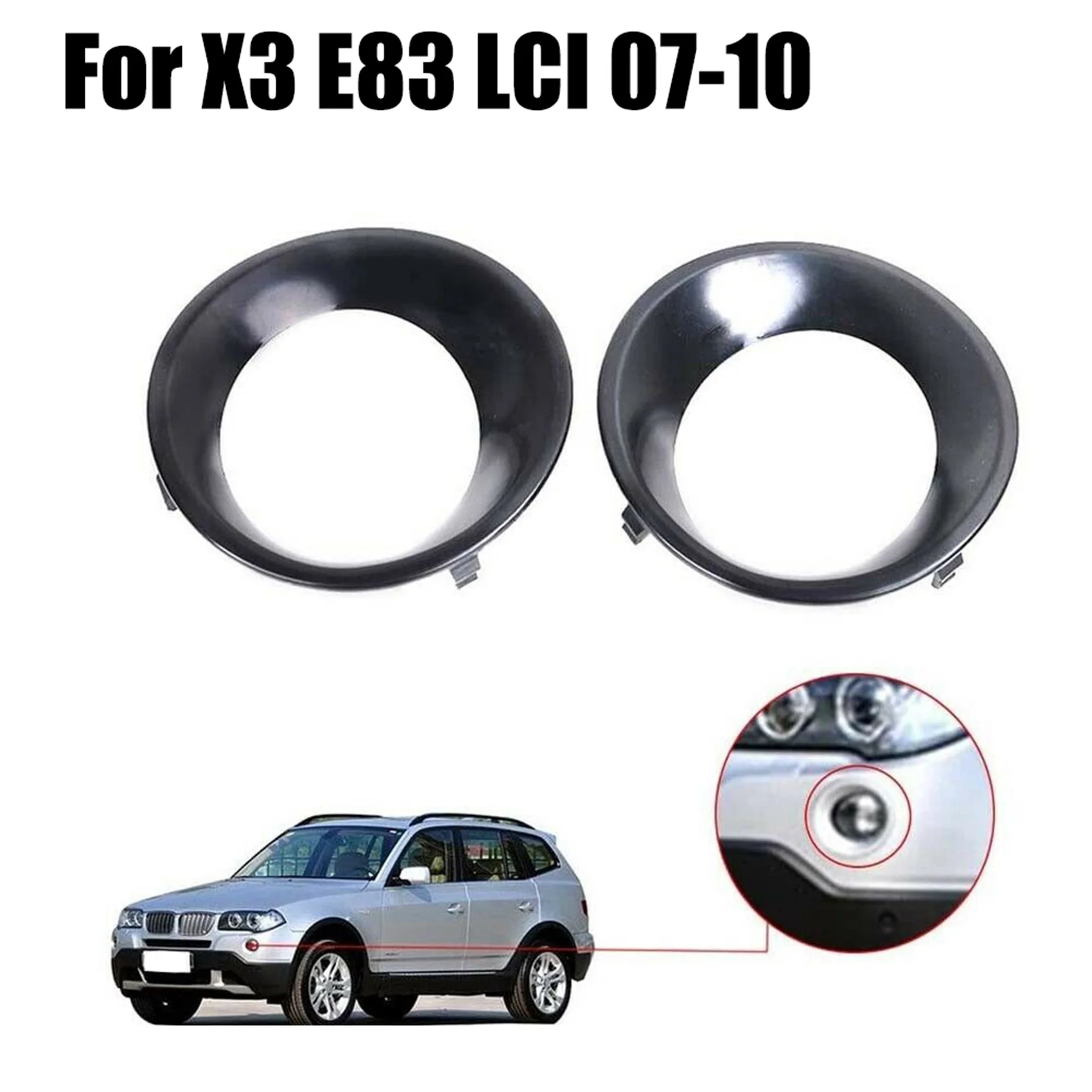 زخارف ضباب سوداء جاهزة ، غطاء مصباح قيادة ، زخارف ، بي ام دبليو 3 E83 LCI-our ، 2