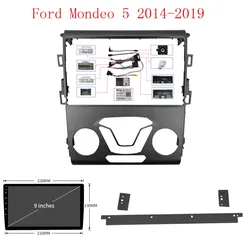 For Ford Mondeo Fusion 2013-2018 Car Frame Fascia Adapter Canbus Box Decoder Android Radio Dash Fitting Panel Kit