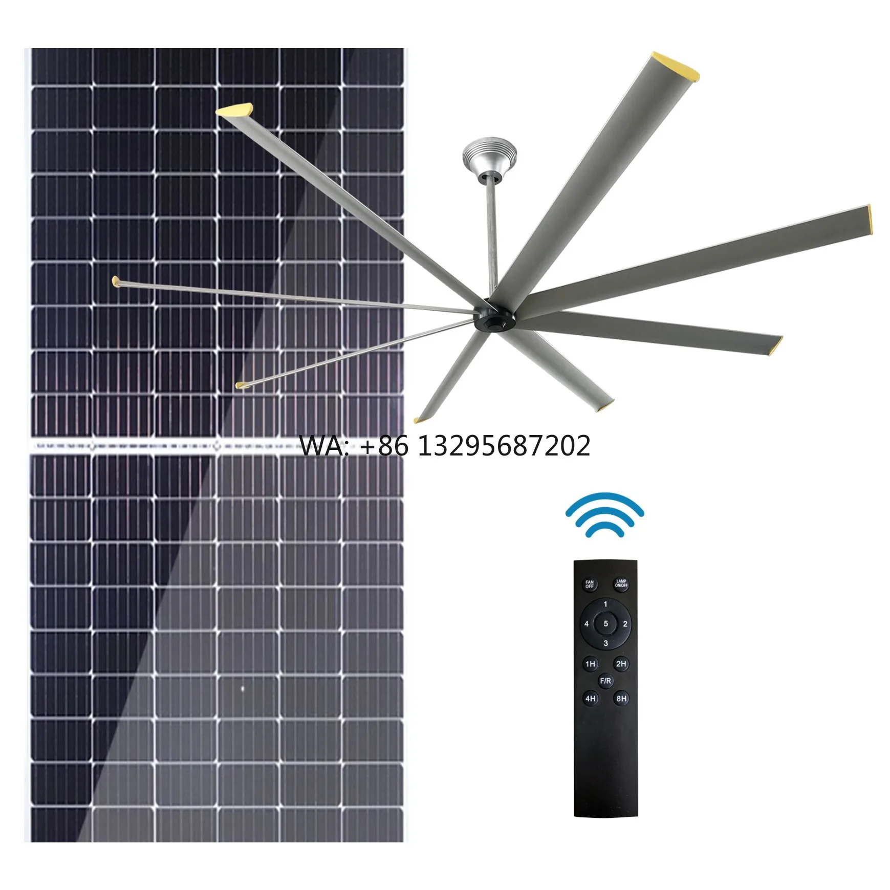 10-футовый большой солнечный промышленный потолочный вентилятор HVLS с системой солнечных панелей Гигантский солнечный потолочный вентилятор для фабрики в теплице и спортзале 10-футовый большой солнечный промышленный потолочный вентилятор HVLS с системой солнечных панелей Гигантский солнечный потолочный вентилятор для фабрики в теплице и спортзале