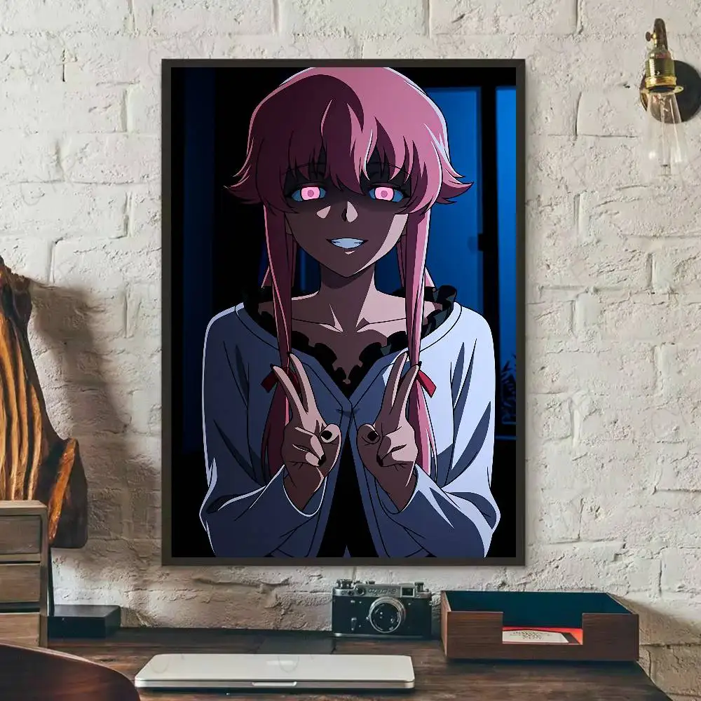 أنيمي المستقبل مذكرات Y-Yuno G-Gasai المشارك معرض يطبع ذاتية اللصق ديكور المنزل الديكور صور مطبوعة للحوائط غرفة المعيشة ملصق
