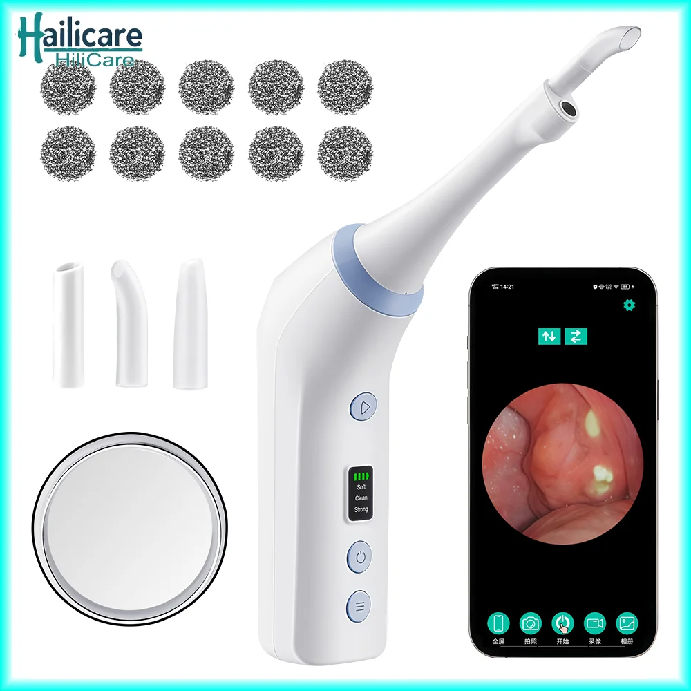 

Visible Tonsil Stone Remover with 300K HD Camera Electronic Tonsil Stone Removal Kit Built-in LED Light Tonsil Cleaner Tool