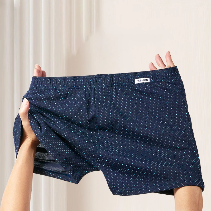 Star Printed Men's Cotton Arrow Pants Leisure Loose Underpants Homewear Comfortable Sleeping Underwear Breathable Boxer Shorts