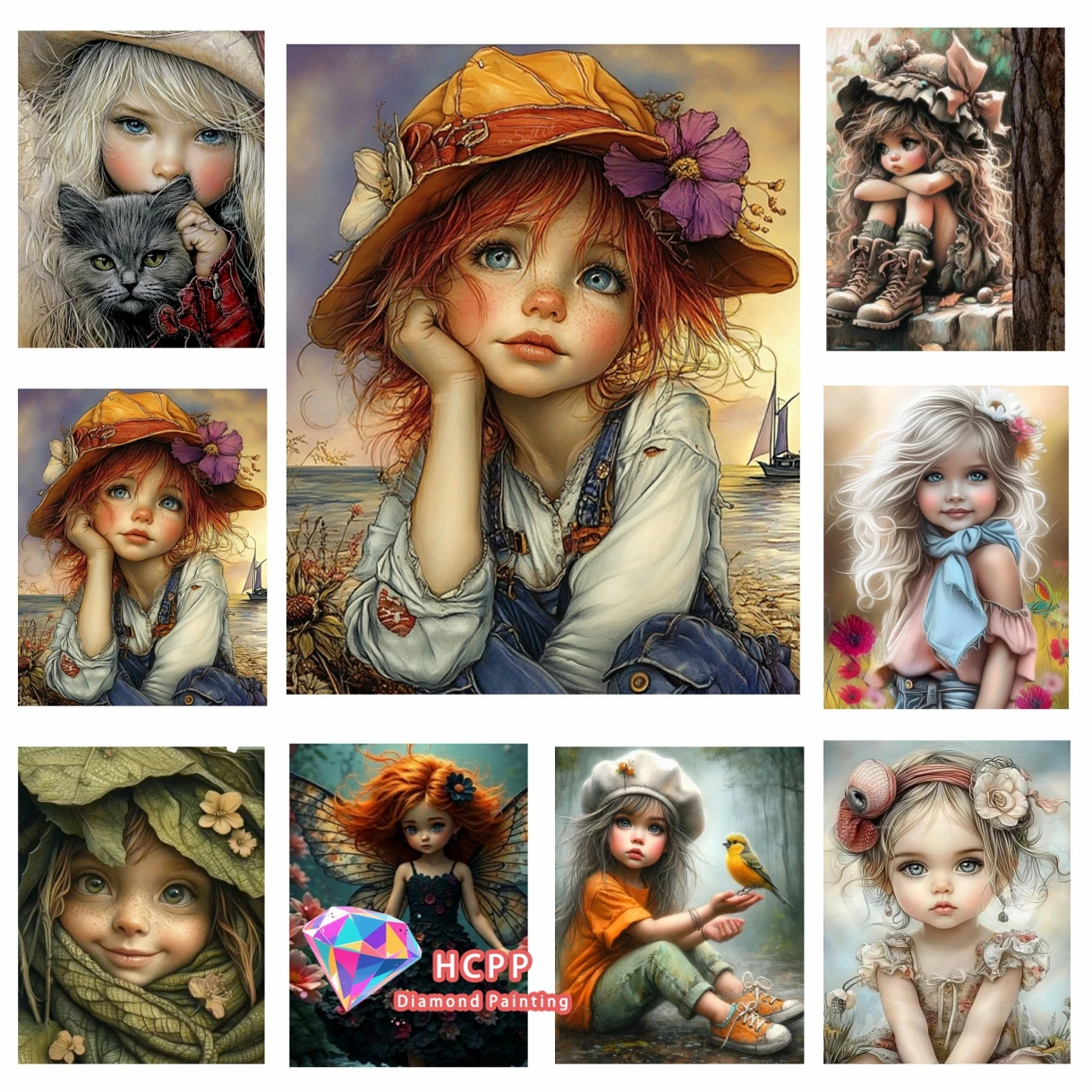 Cartoon Mädchen Porträt Diamant Malerei Kit 5D DIY Diamant Stickerei Kreuz Stickerei handgemachte Kunst Geschenk Handwerk Home Dekoration