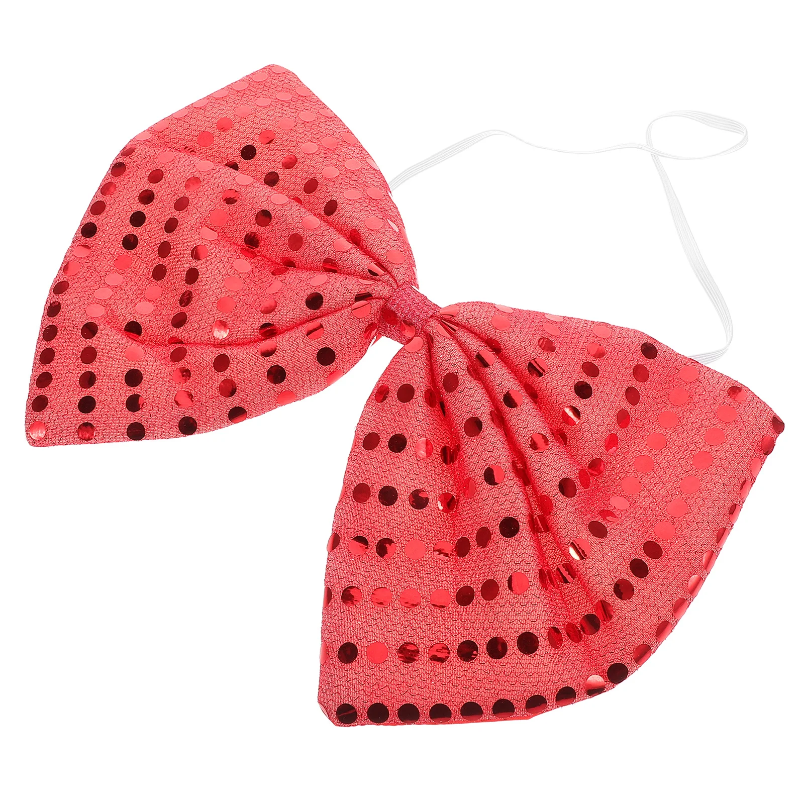 

Large Red Sequin Bow Tie Oversized Sparkle Masquerade Carnival Bow Tie Holiday Performance Accessory Sequin Bows