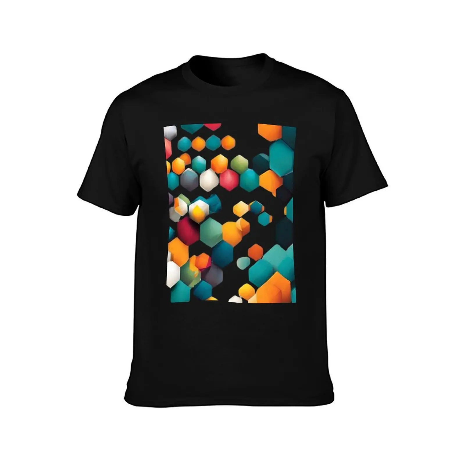Hexagon T-Shirt Regular Fit Plain Tee Shirt T-Shirt