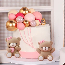 23 Pcs Bear Cake Topper We Can Bearly Wait Cake Decoration Balls for Baby Shower Gender Reveal Party Supplies Decorations