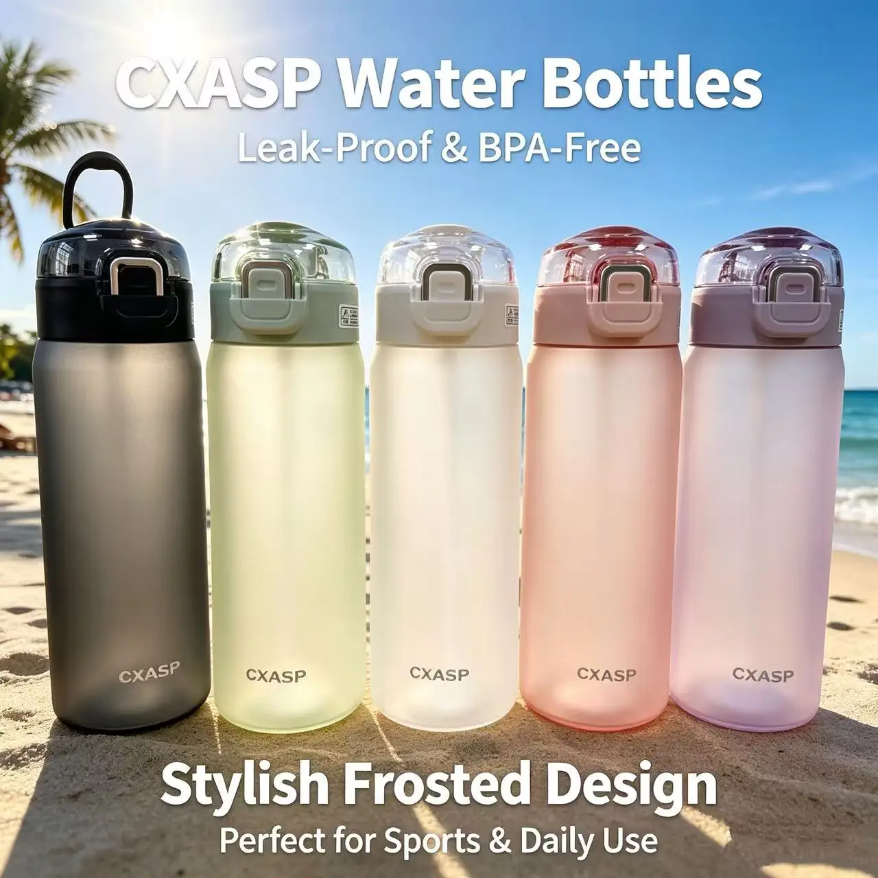 600ml BPA-Free Water Bottle with Straw Leakproof, Bite-Resistant Soft Mouthpiece & Hidden Handle for Daily Commute Coffee Milk