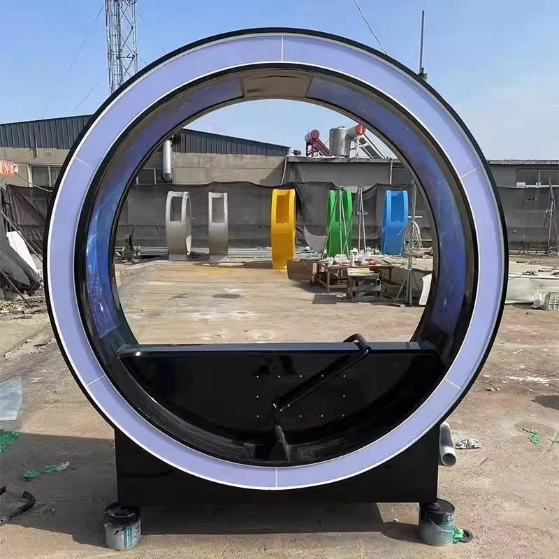 Viral Hand Crank Power Generation Outdoor Gear, Colorful Rowing Bike Interactive Fountain for Scenic Spot Check-in
