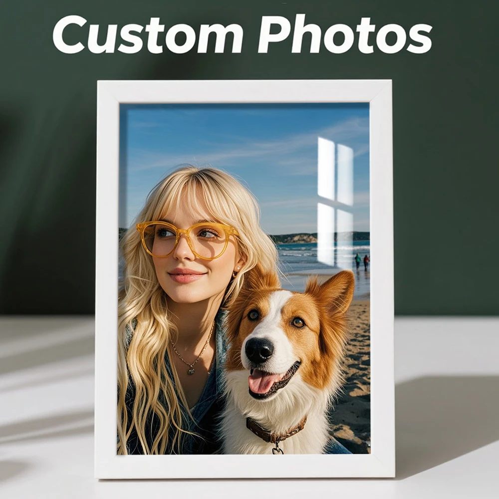 Marco de fotos personalizado de 1 pieza, marcos de fotos montados en la pared, múltiples opciones de tamaño, regalo conmemorativo personalizado, decoraciones para el hogar