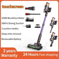 ASHLV V18 550W 50kPa Handheld Wireless Vacuum Cleaner with Touch Display Detachable Battery 40mins Electric Broom for Home,Car