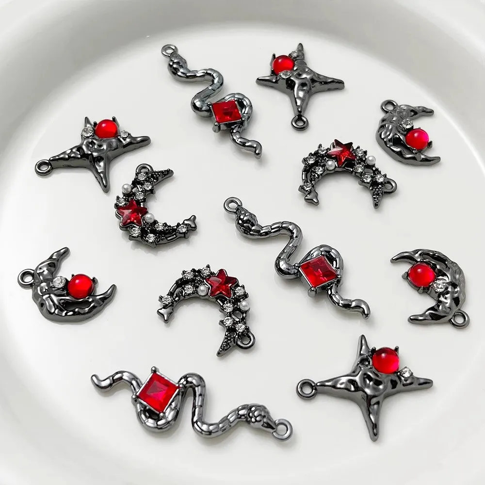 

Темная и милая крутая серия, пистолет, черная змея, луна, звезда, кулон, ожерелье «сделай сам», цепочка для свитера, кулон, аксессуары, материал, аксессуары