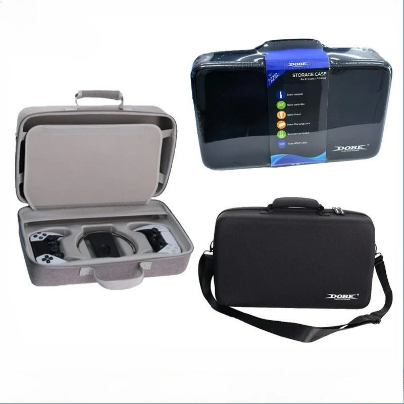 DOBE Spielkonsolen-Multifunktionstasche mit Reißverschluss aus EVA-Material für PS5 Slim / PS5 Pro TP5-5511