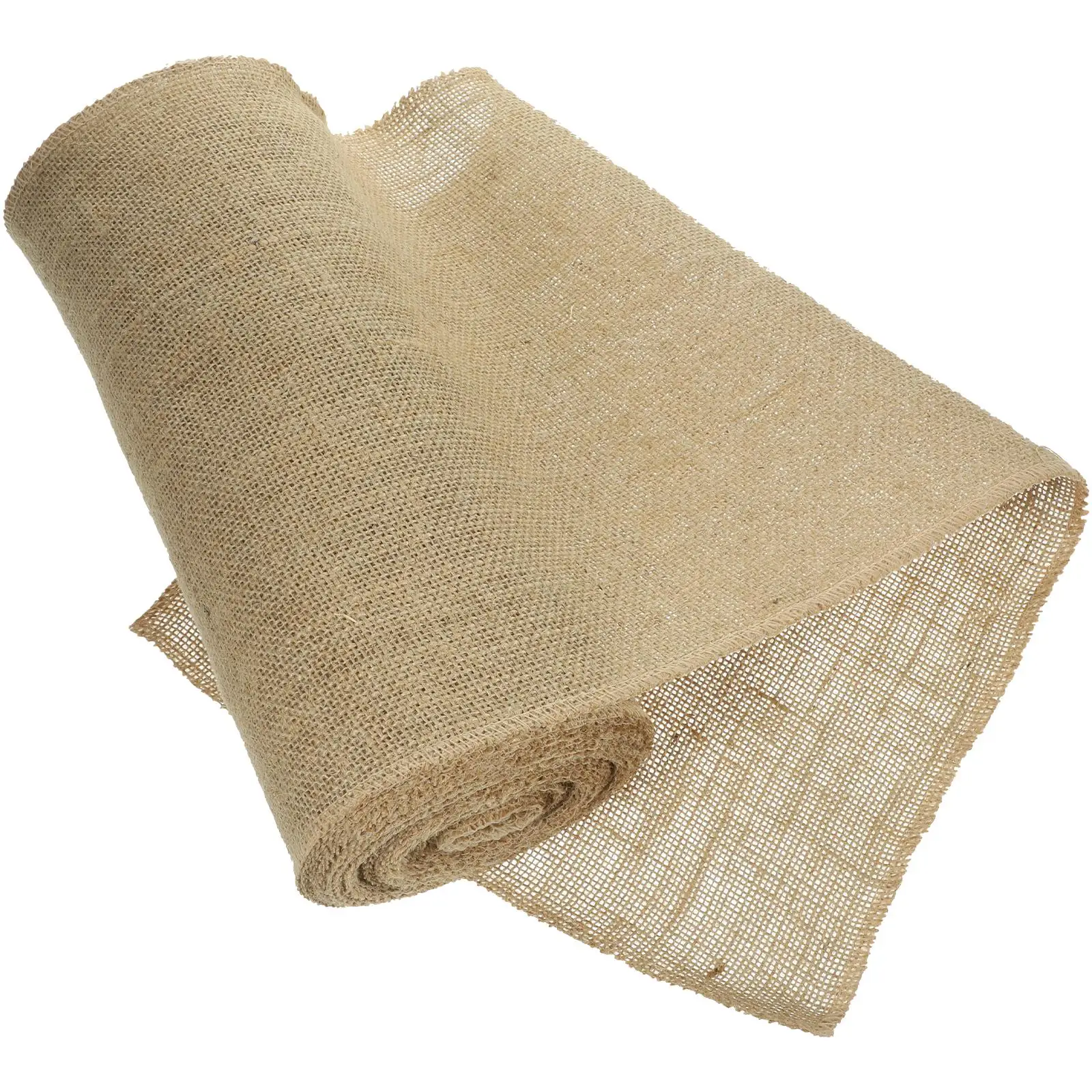 

Rustic Hessian Table Runner Burlap Cloth Farmhouse Style Party Weddings Decor Reusable Durable Fold Portable Simple Practical