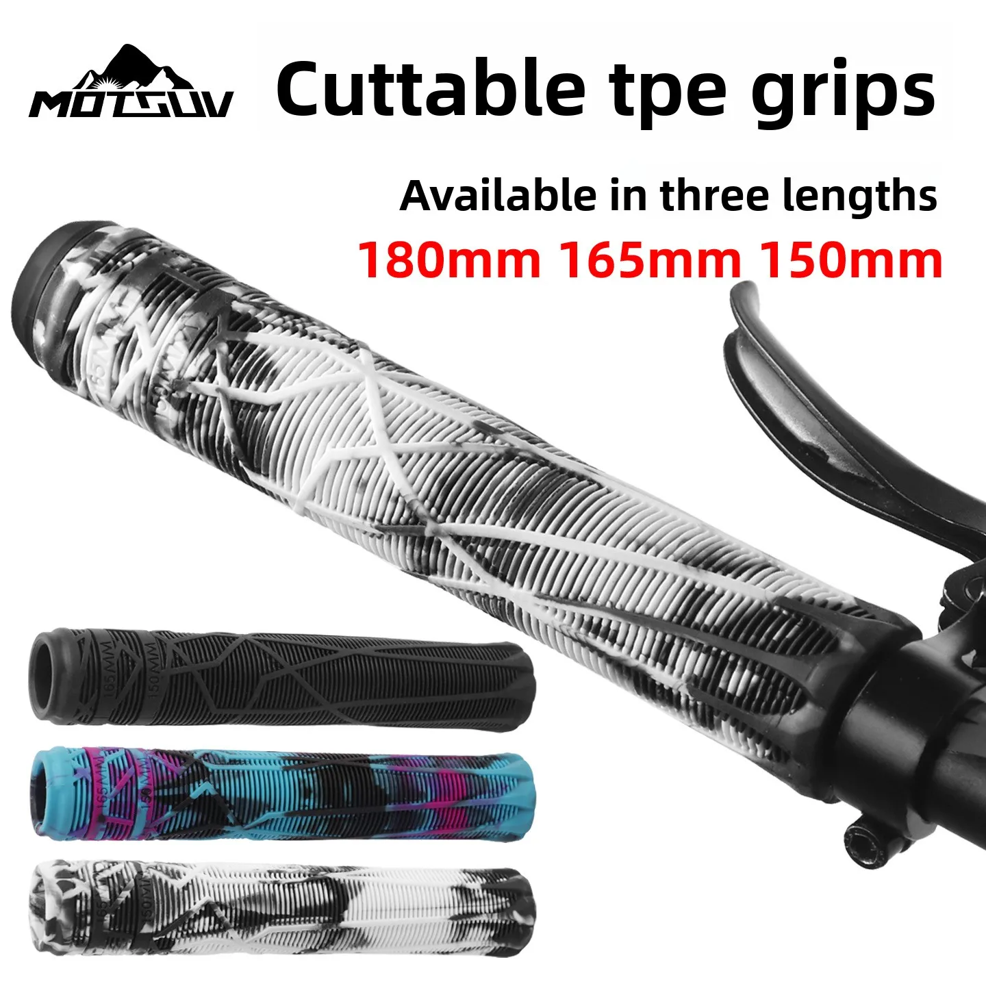 

Mountain Bike Handlebar Grips Shock Absorption Comfortable Foam Soft Non-Slip Double Locked on Bicycle Grips for BMX MTB Scooter