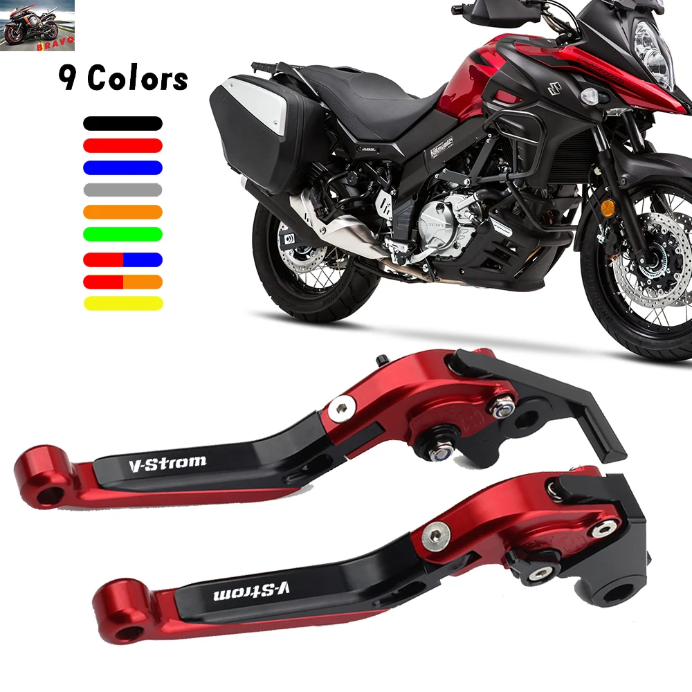 

Logo For Suzuki V-Strom DL 650 250 2011-2022 Clutch Lever Brake Lever Set Accessories Adjustable Extendable Brake Motorcycle