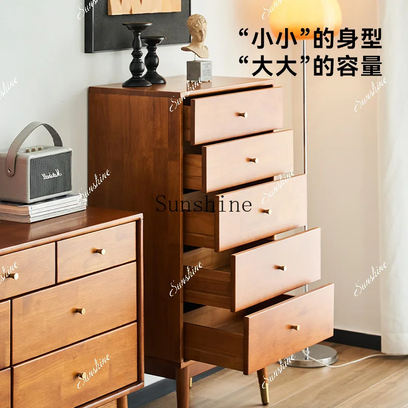 

Nordic log bucket cabinet large capacity locker simple living room furniture FT