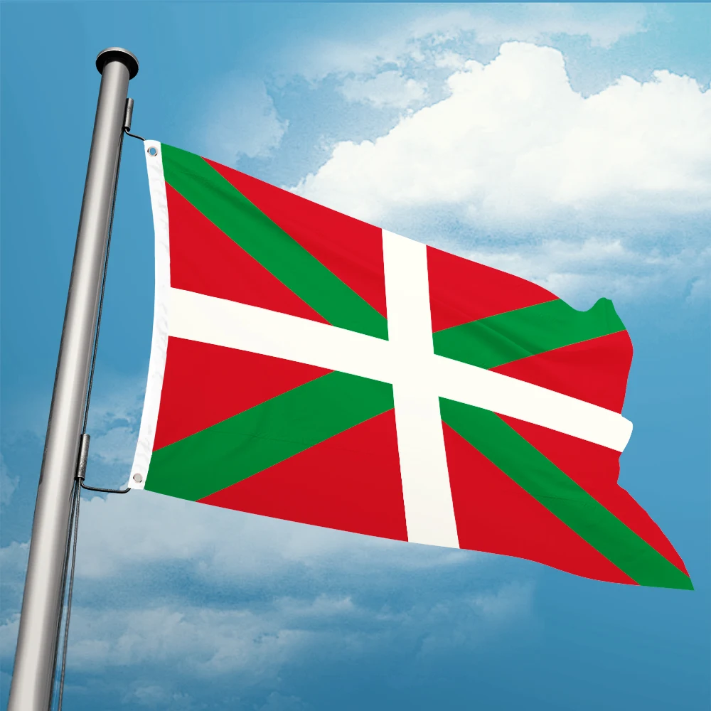 Basque Spain Spanish Flag 3ft x 5ft Polyester Banner Flying 90* 150cm Double Penetration Custom Outdoor Indoor Double Stitching