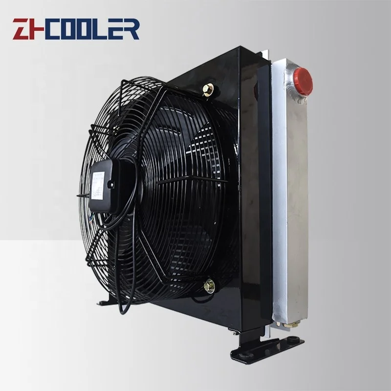 Industrial 12V DC Oil Cooler | High Efficiency Air-Water Heat Exchanger | 30-100L/Min Flow Capacity
