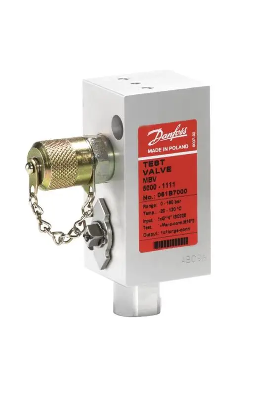 The Danfoss MBV5000 Pressure Test Valve Can Be Used In Conjunction With MBC Pressure Switches Or MBS Pressure Transmitters