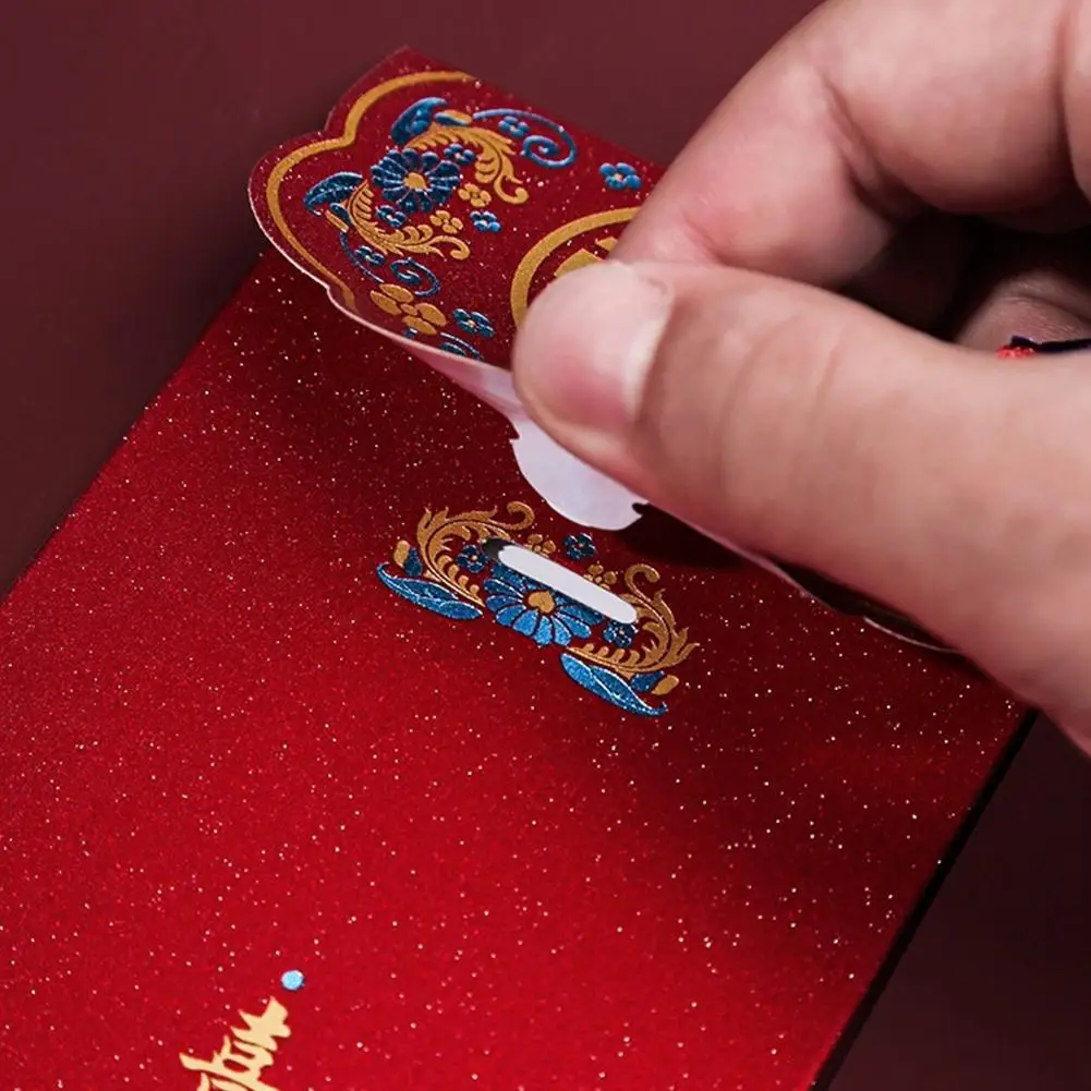 Traditional Chinese Wedding Red Envelope with Tassel Lucky Money Packets Blessing Red Packet