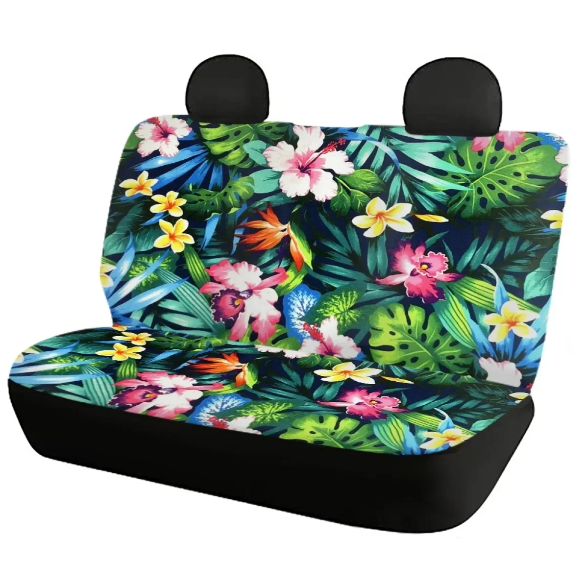 Tropical Hibiscus Bird of Paradise Printed Car Seat Covers for Women Full Set Universal Vehicles Seat Covers Fit Most Cost 2023