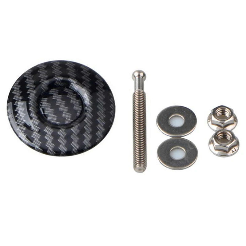 1 Set 30Mm Metalen Race Koolstofvezel Slot Drukknop Voor Motorkap Surround Gesp