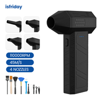X3 Mini Violent Fan 110000RPM Electric Air Duster With 4 Nozzles Super Turbo Jet Fan Air Blower Car Keyboard Cleaning Tools