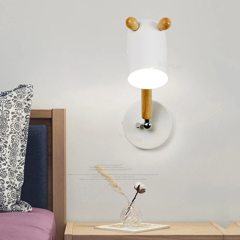Đèn LED Dán Tường Bắc Âu Mới Phòng Ngủ Đầu Giường Đèn Macaron Nhiều Màu Sắc Бра Trẻ Em Trang Trí Phòng Sconces Nhà Decors luminaria