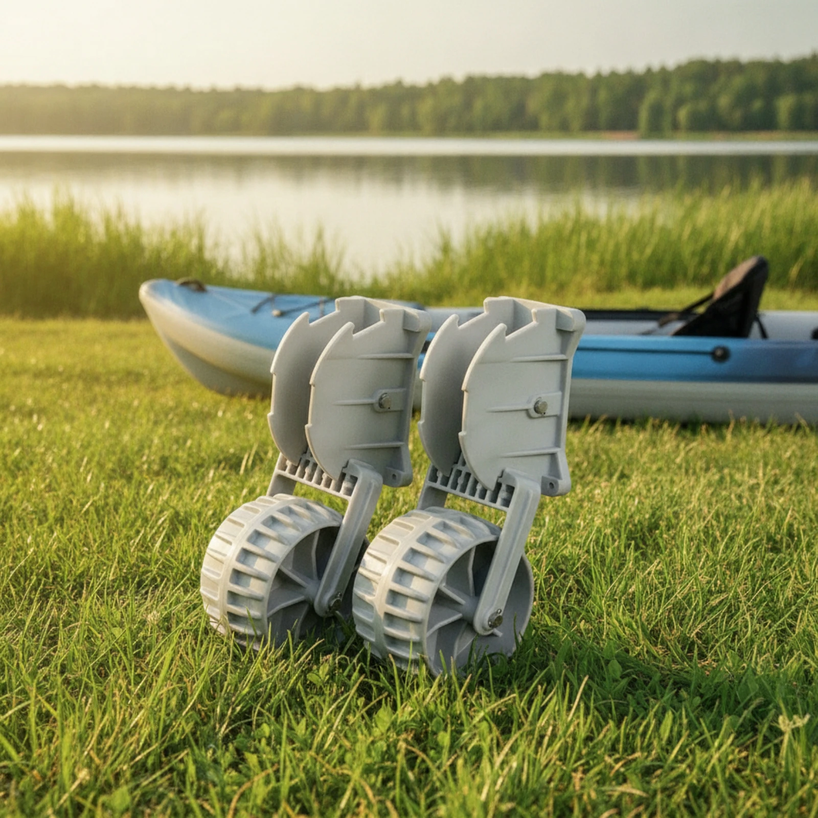 Tug Wheel Assembly Foldable Boat Wheel with Retractable Bracket Ribbed Long-Lasting for Boaters, Fishing Boats, Dockside view 4